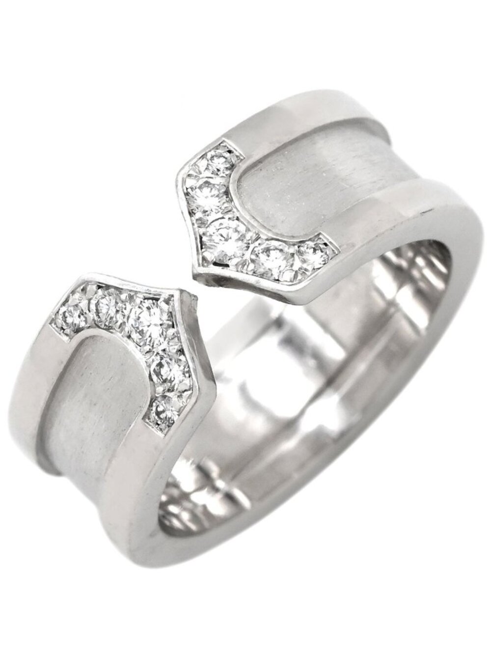 Cartier C de Cartier 2C Ring Diamond White Gold 45 18k